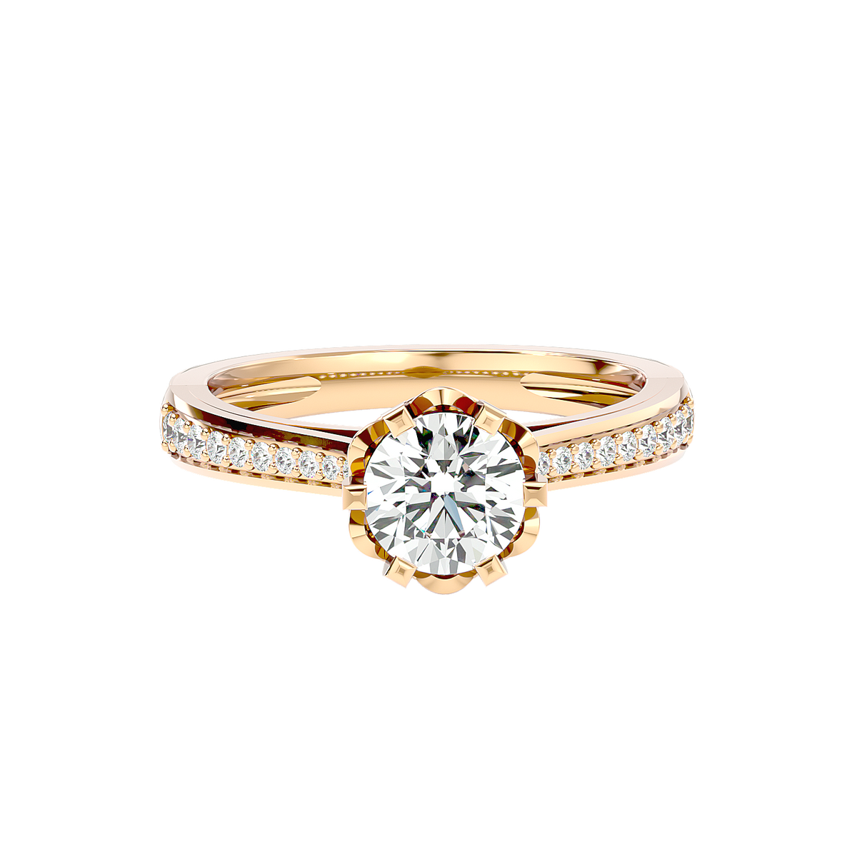 Vintage Style Crossover Diamond Ring