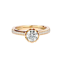 Vintage Style Crossover Diamond Ring