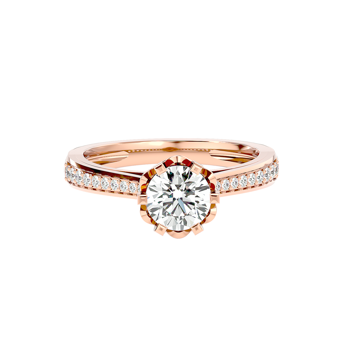 Vintage Style Crossover Diamond Ring
