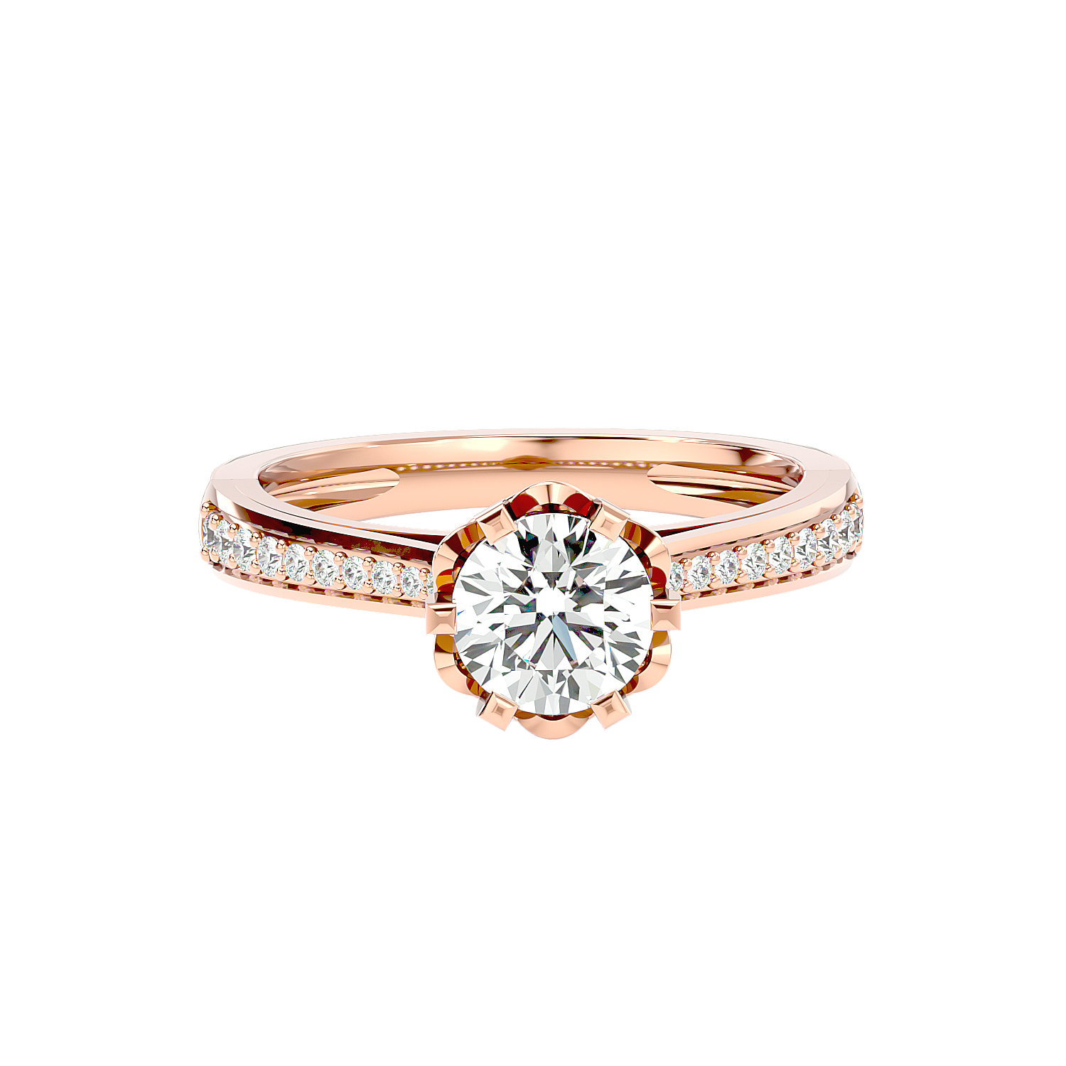 Vintage Style Crossover Diamond Ring