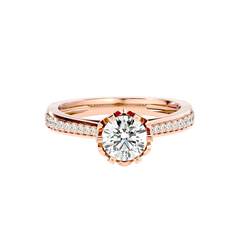 Vintage Style Crossover Diamond Ring