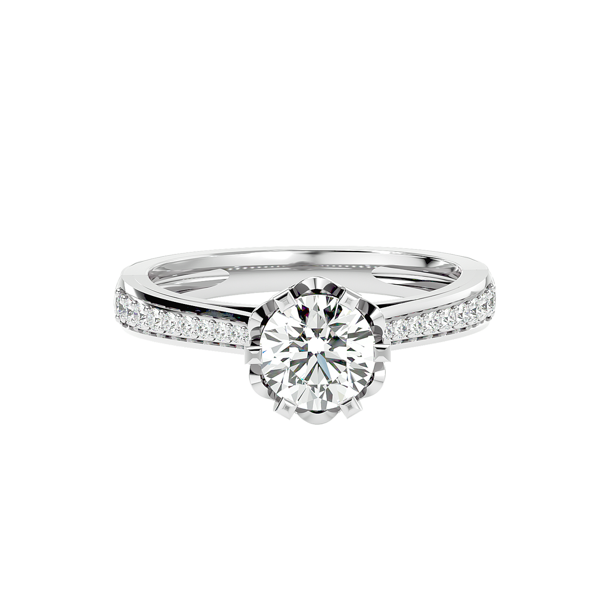 Vintage Style Crossover Diamond Ring