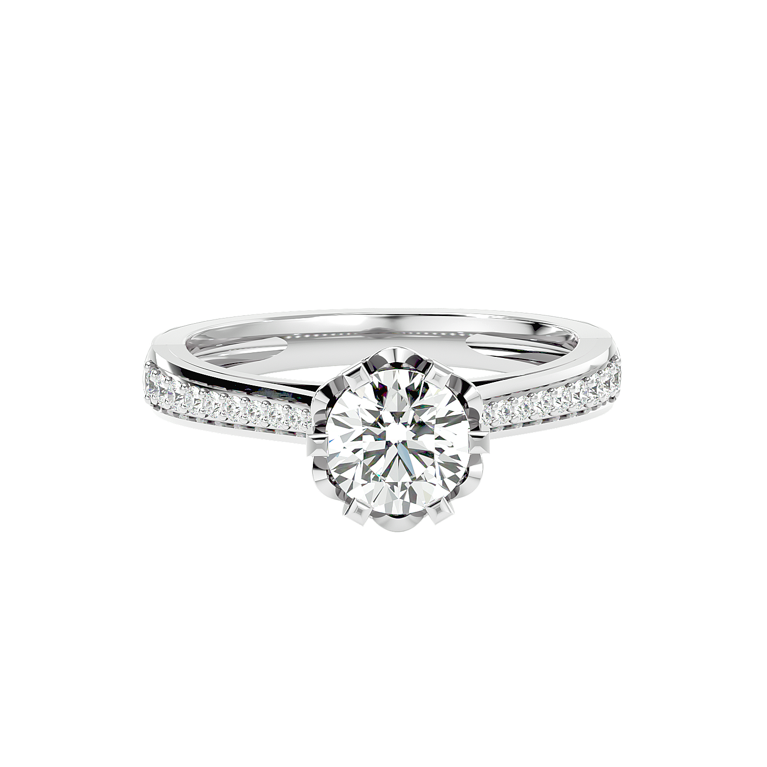 Vintage Style Crossover Diamond Ring