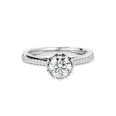 Vintage Style Crossover Diamond Ring