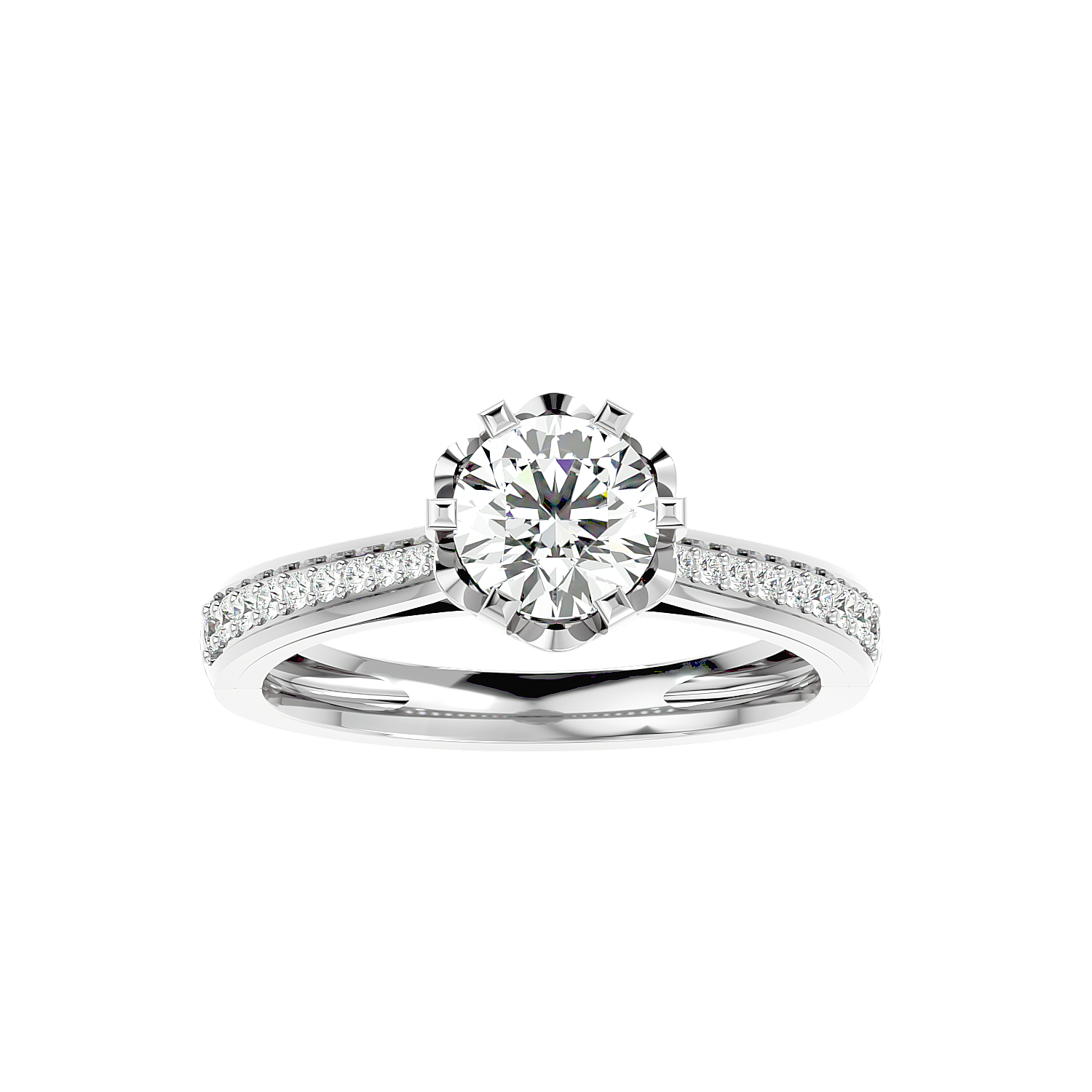 Vintage Style Crossover Diamond Ring