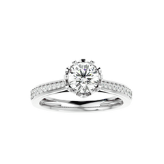 Vintage Style Crossover Diamond Ring
