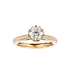 Vintage Style Crossover Diamond Ring