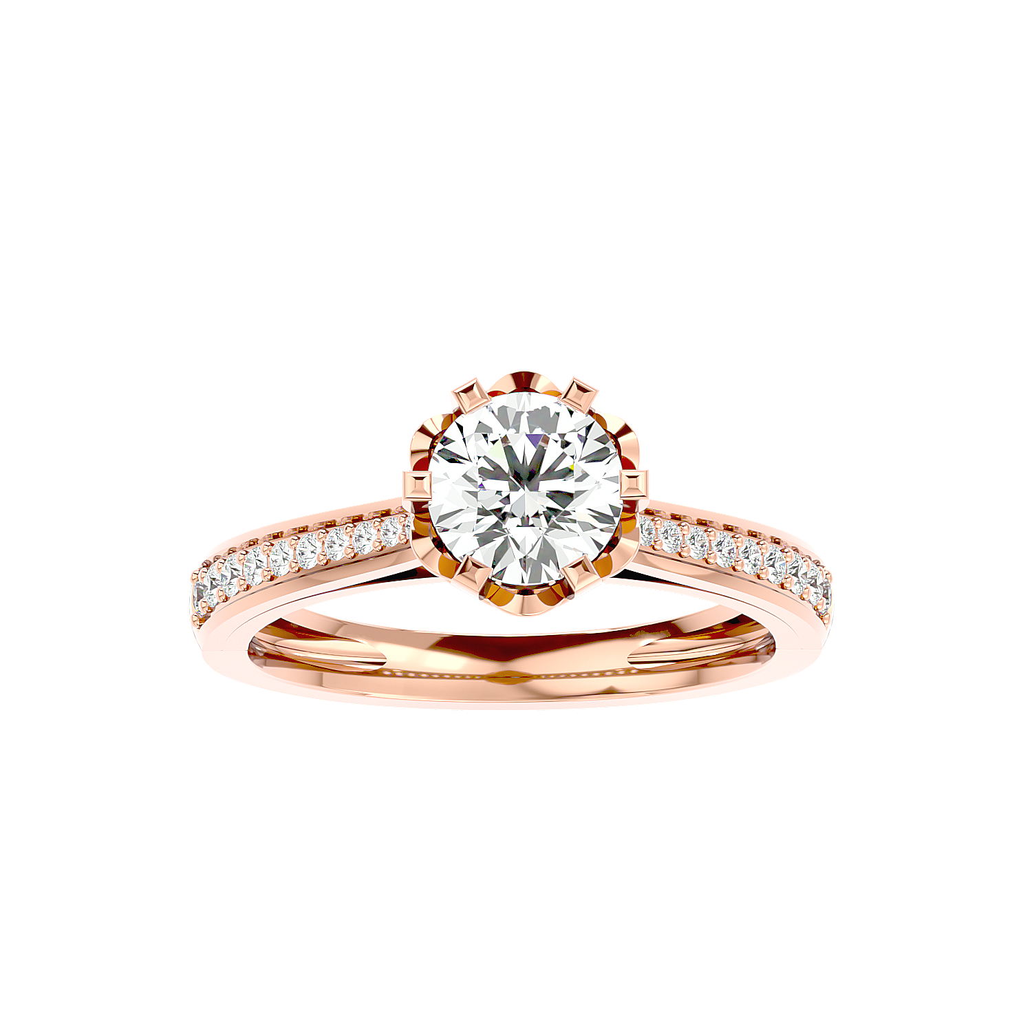 Vintage Style Crossover Diamond Ring