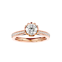 Vintage Style Crossover Diamond Ring
