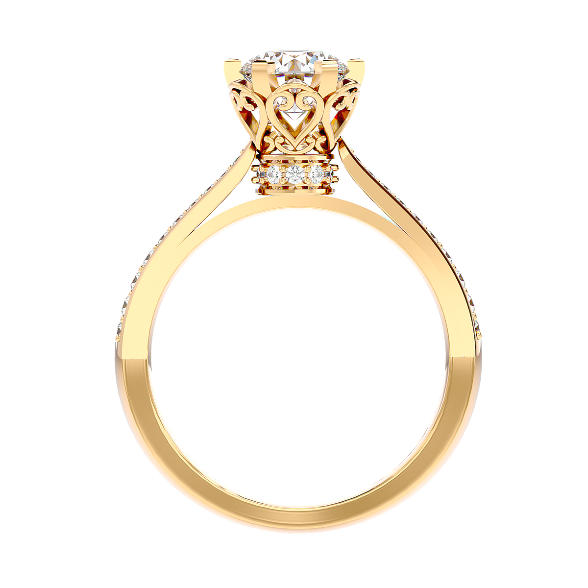 Vintage Style Crossover Diamond Ring