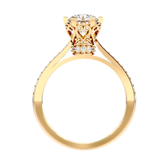 Vintage Style Crossover Diamond Ring