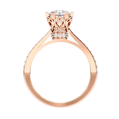 Vintage Style Crossover Diamond Ring