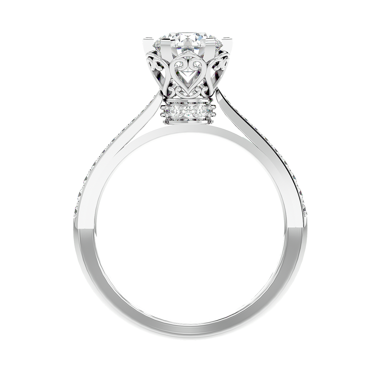 Vintage Style Crossover Diamond Ring
