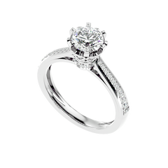 Vintage Style Crossover Diamond Ring