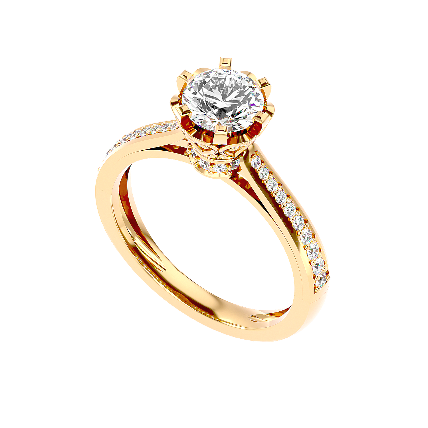 Vintage Style Crossover Diamond Ring