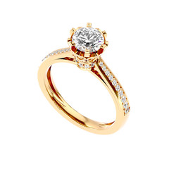 Vintage Style Crossover Diamond Ring