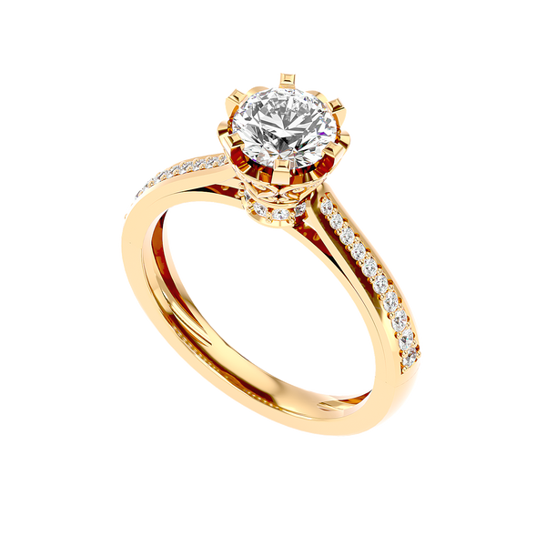 Vintage Style Crossover Diamond Ring
