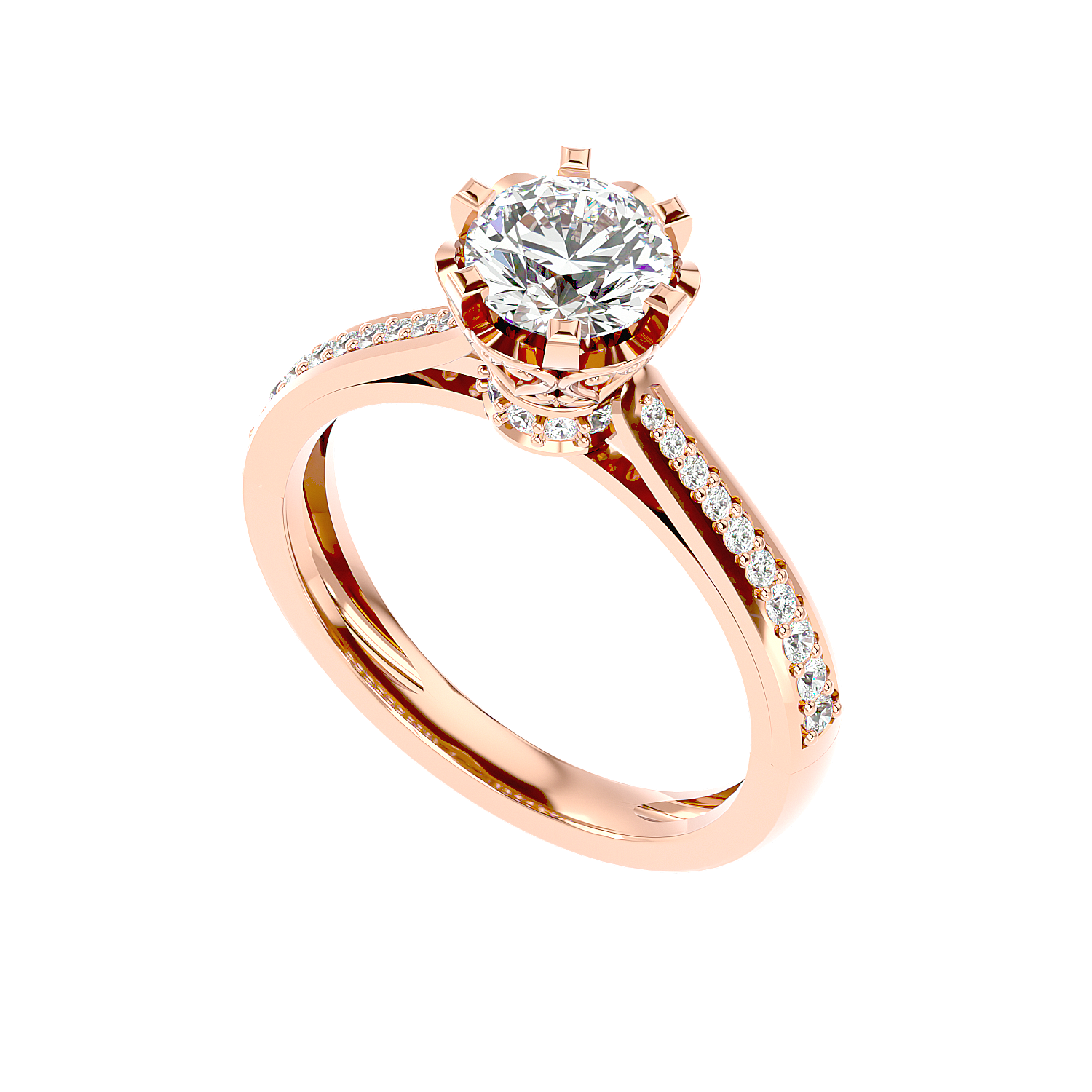 Vintage Style Crossover Diamond Ring
