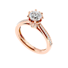 Vintage Style Crossover Diamond Ring