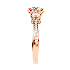 Vintage Style Crossover Diamond Ring