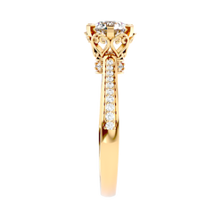 Vintage Style Crossover Diamond Ring
