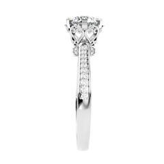 Vintage Style Crossover Diamond Ring
