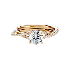 Twist Split Shank Diamond Ring