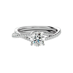 Twist Split Shank Diamond Ring