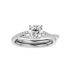 Twist Split Shank Diamond Ring
