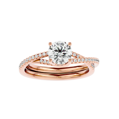 Twist Split Shank Diamond Ring
