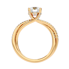 Twist Split Shank Diamond Ring