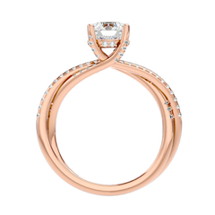 Twist Split Shank Diamond Ring