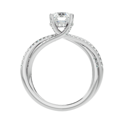 Twist Split Shank Diamond Ring