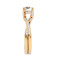 Twist Split Shank Diamond Ring