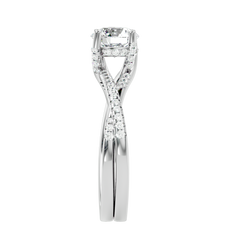 Twist Split Shank Diamond Ring