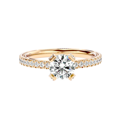 Cathedral Pavé Diamond Ring
