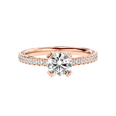 Cathedral Pavé Diamond Ring