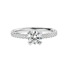 Cathedral Pavé Diamond Ring