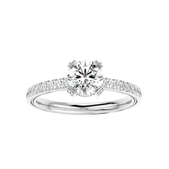 Cathedral Pavé Diamond Ring
