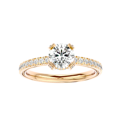 Cathedral Pavé Diamond Ring