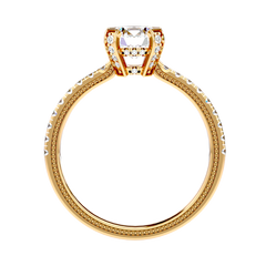 Cathedral Pavé Diamond Ring