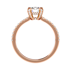 Cathedral Pavé Diamond Ring