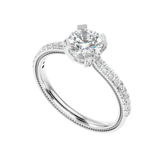 Cathedral Pavé Diamond Ring