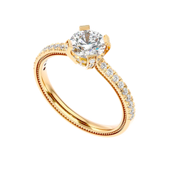 Cathedral Pavé Diamond Ring