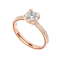 Cathedral Pavé Diamond Ring