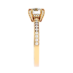 Cathedral Pavé Diamond Ring