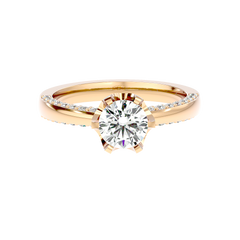 Twisted Halo Diamond Ring