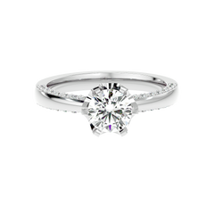 Twisted Halo Diamond Ring