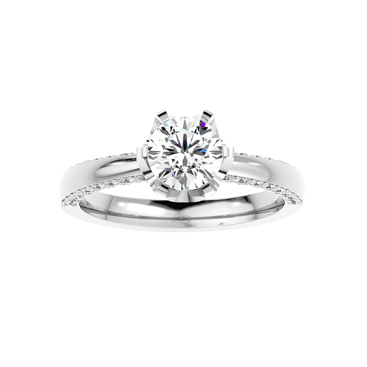 Twisted Halo Diamond Ring