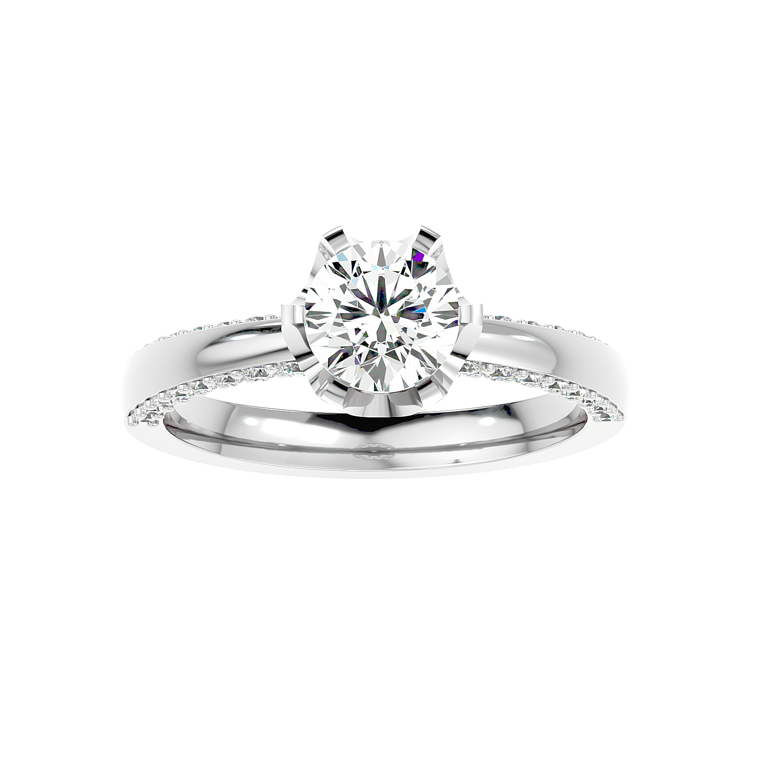 Twisted Halo Diamond Ring